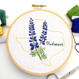 Texas Flower Hand Embroidery Pattern {Bluebonnet}