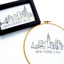 City Skyline Embroidery Patterns