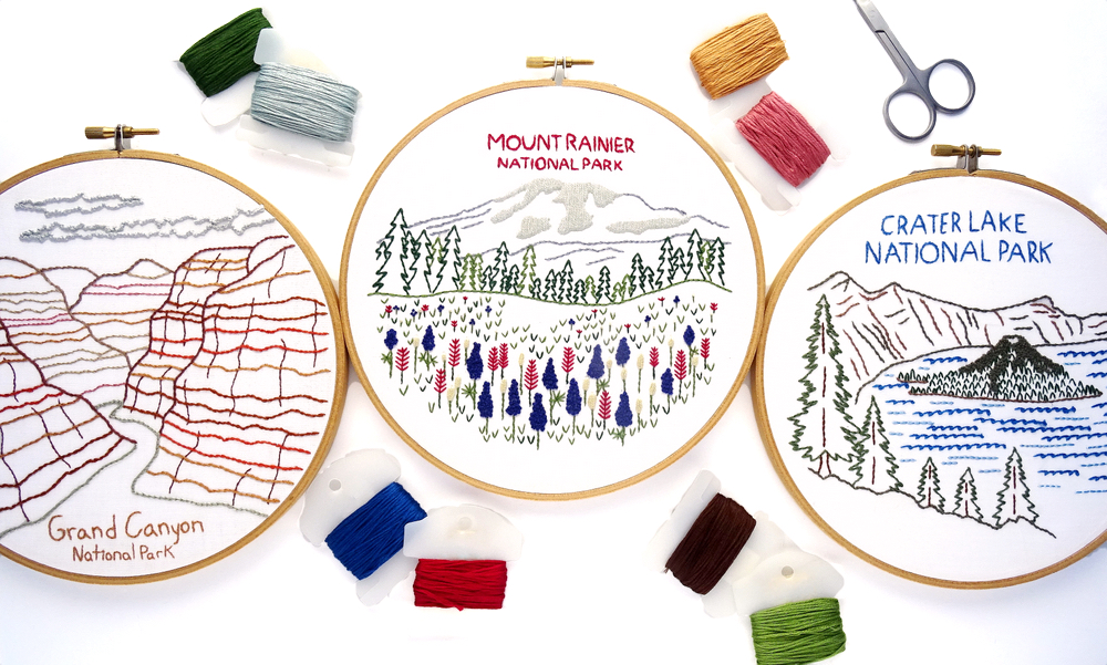 National Park Hand Embroidery Patterns