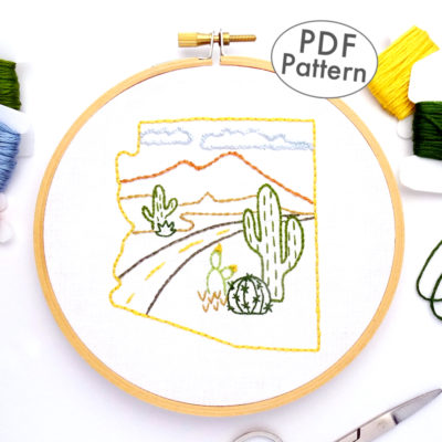 Arizona Hand Embroidery Pattern