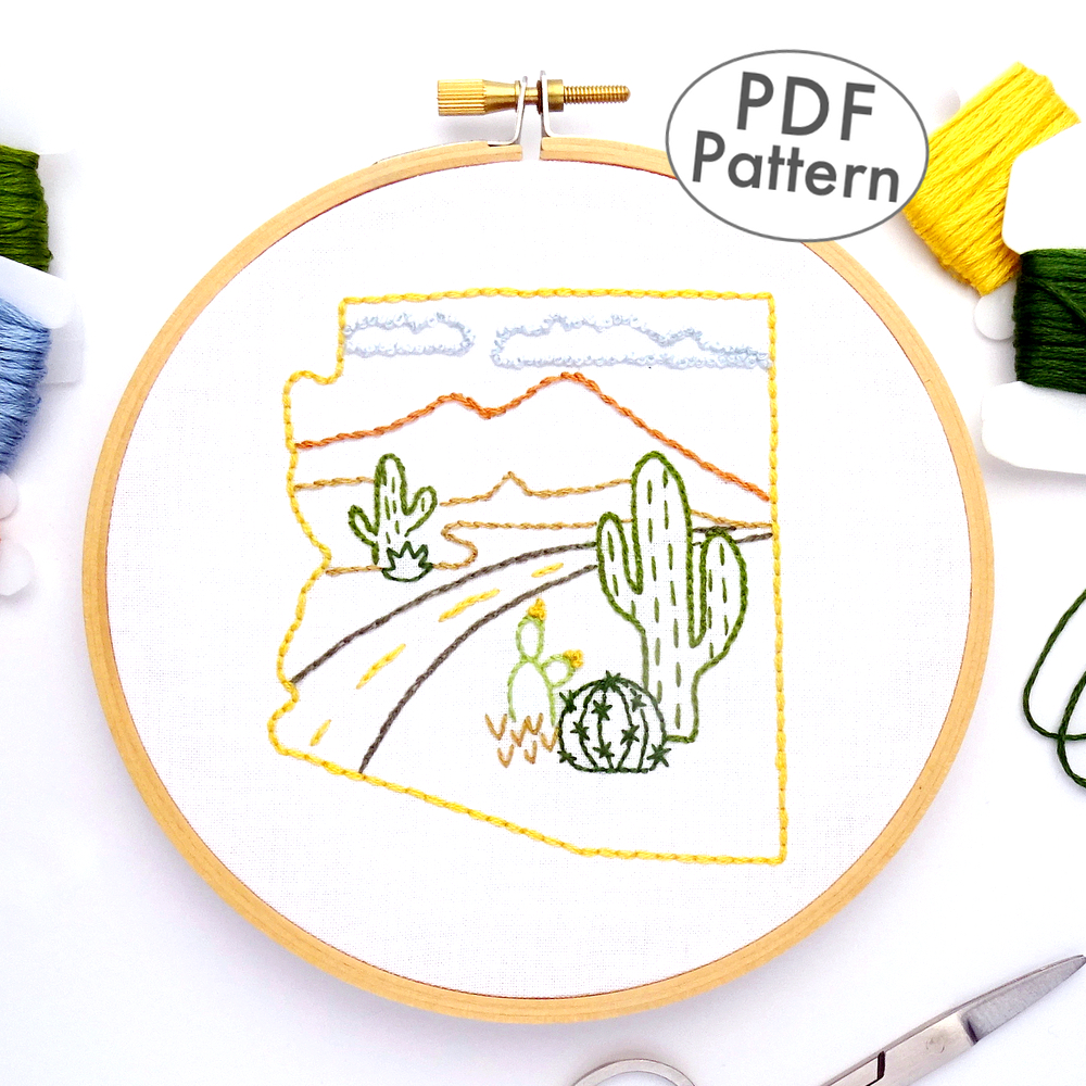 Arizona Hand Embroidery Pattern