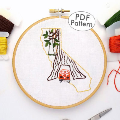 California Hand Embroidery Pattern