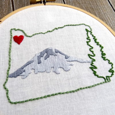 Oregon State Hand Embroidery Pattern