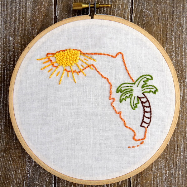 Florida State Hand Embroidery Pattern