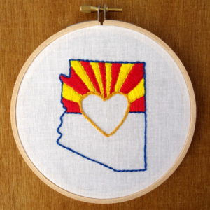 Arizona State Embroidery Pattern