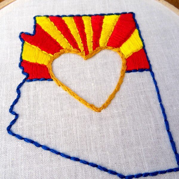 Arizona State Embroidery Pattern