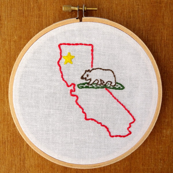 California State Embroidery Pattern