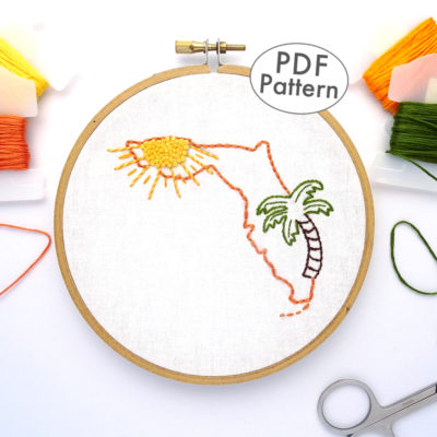 Florida Hand Embroidery Pattern