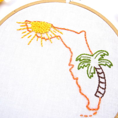 Florida Hand Embroidery Pattern