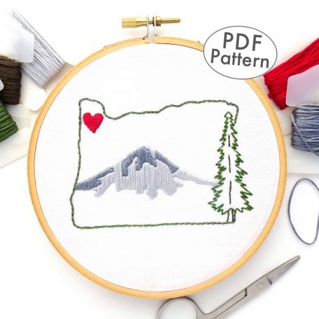 Oregon Hand Embroidery Pattern