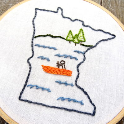 Minnesota State Hand Embroidery Pattern