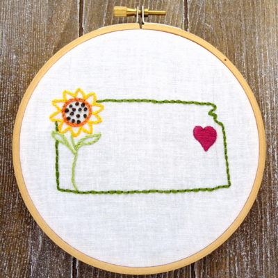 Kansas State Hand Embroidery Pattern