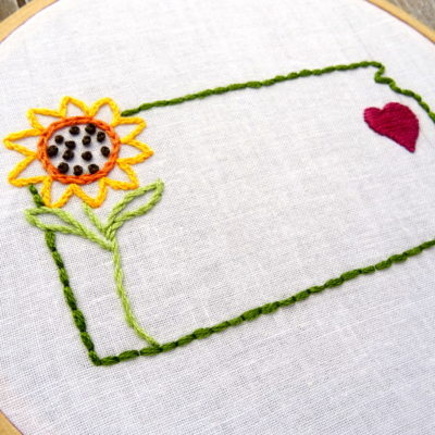 Kansas State Hand Embroidery Pattern