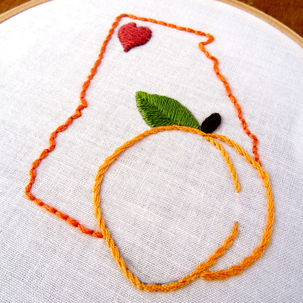 Georgia State Embroidery Pattern