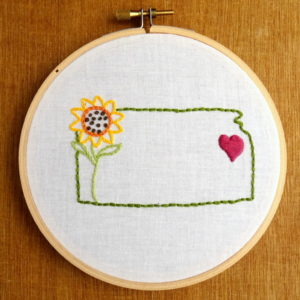 Kansas State Embroidery Pattern