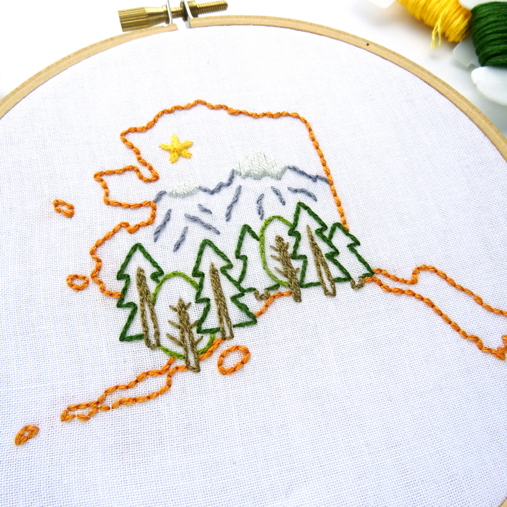 Alaska Hand Embroidery Pattern