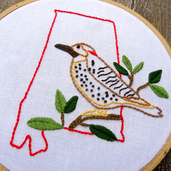 Georgia State Hand Embroidery Pattern