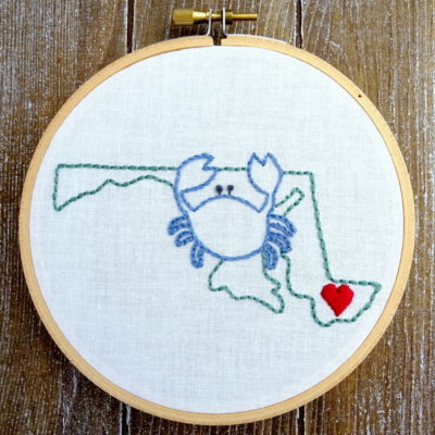 Maryland State Embroidery Pattern
