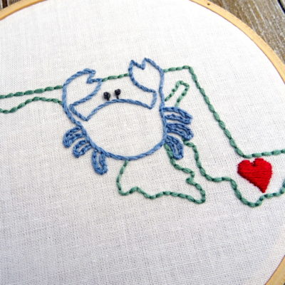 Maryland State Hand Embroidery Pattern