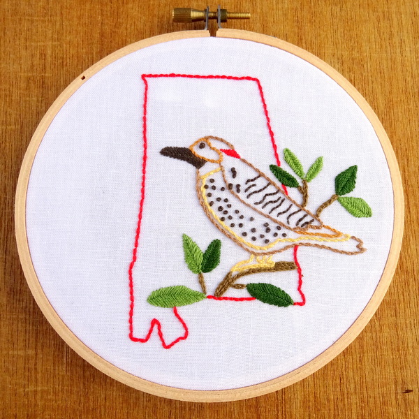 Alabama State Embroidery Pattern
