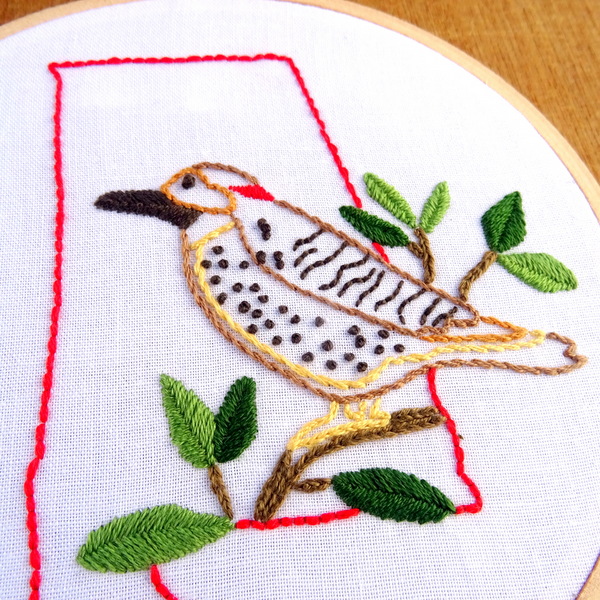 Alabama State Embroidery Pattern