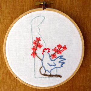 Delaware State Embroidery Pattern
