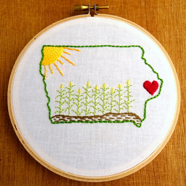 Iowa State Embroidery Pattern