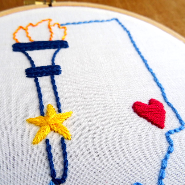 Indiana State Embroidery Pattern