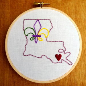 Louisiana State Embroidery Pattern