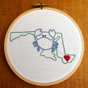 Maryland State Embroidery Pattern