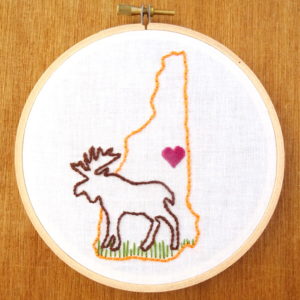 New Hampshire State Embroidery Pattern