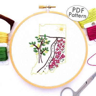 Indiana Hand Embroidery Pattern