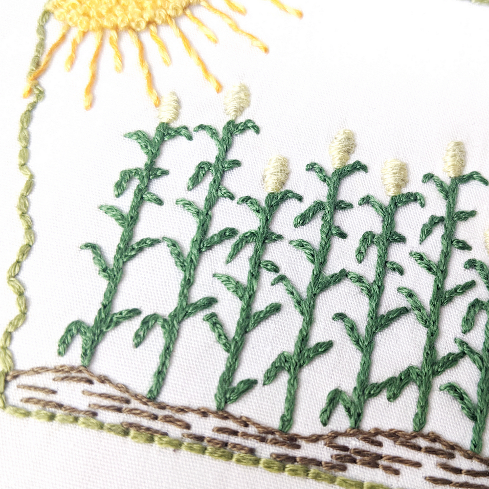Iowa Hand Embroidery Pattern