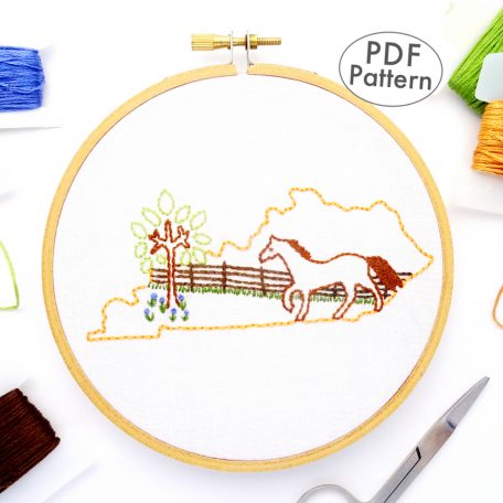 Kentucky Hand Embroidery Pattern