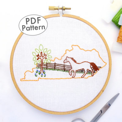 Kentucky DIY Hand Embroidery Pattern