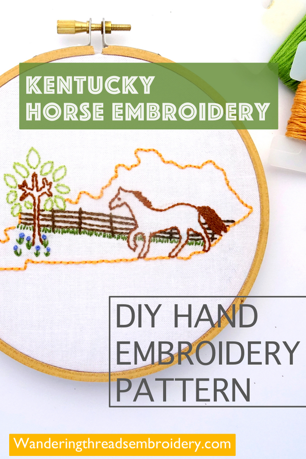 Kentucky DIY Hand Embroidery Pattern