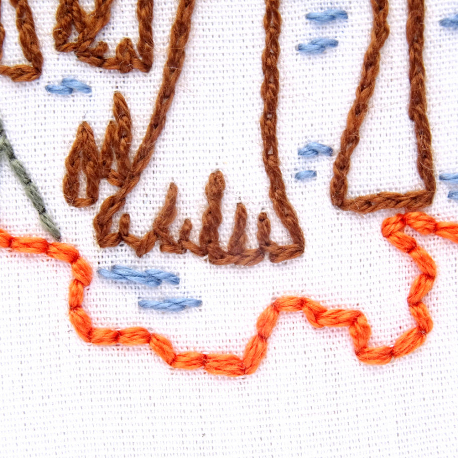 Louisiana Hand Embroidery Pattern - Wandering Threads Embroidery