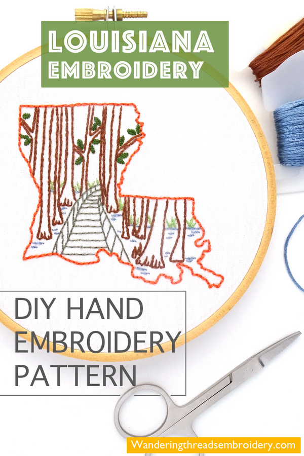 Louisiana Hand Embroidery Pattern