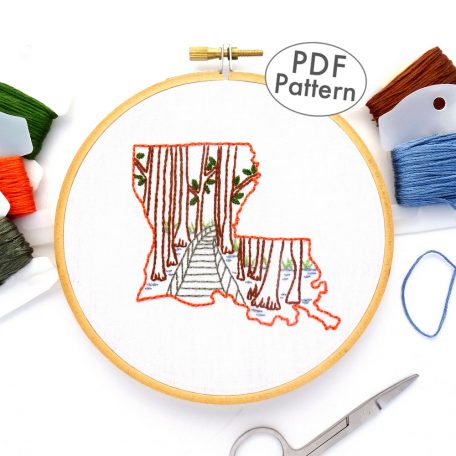 Louisiana Hand Embroidery Pattern