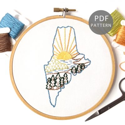 Maine Hand Embroidery Pattern