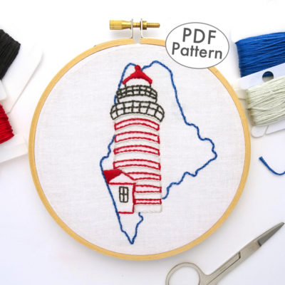 Maine Hand Embroidery Pattern