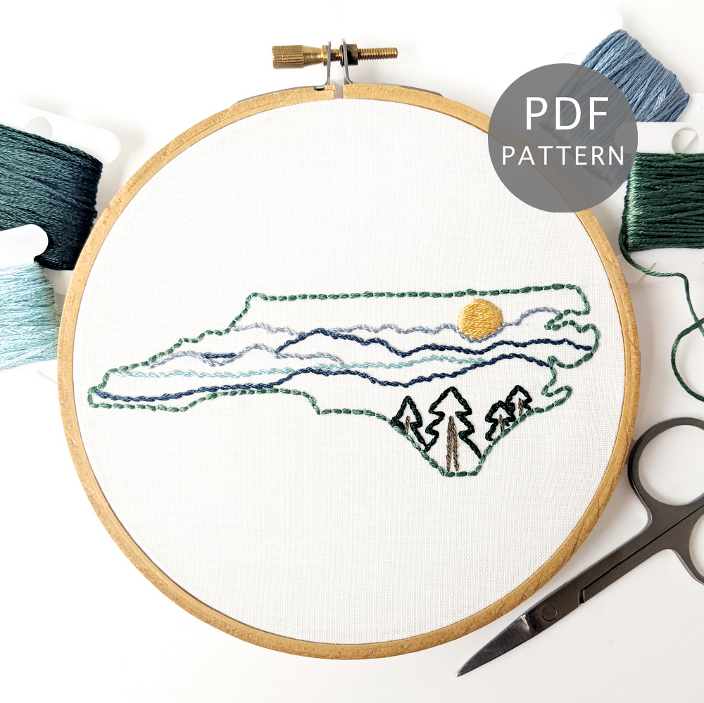 North Carolina Hand Embroidery Pattern