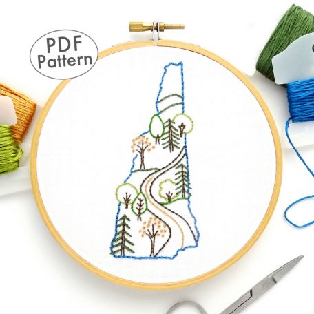 New Hampshire Hand Embroidery Pattern