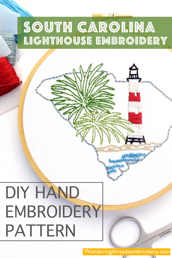 South Carolina Hand Embroidery Pattern
