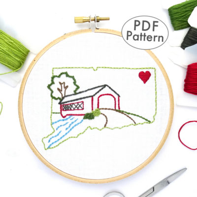 Connecticut Hand Embroidery Pattern