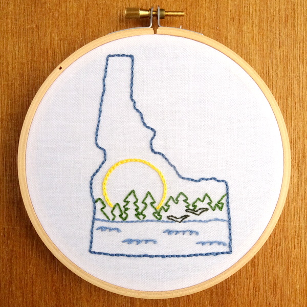 Idaho State Embroidery Pattern