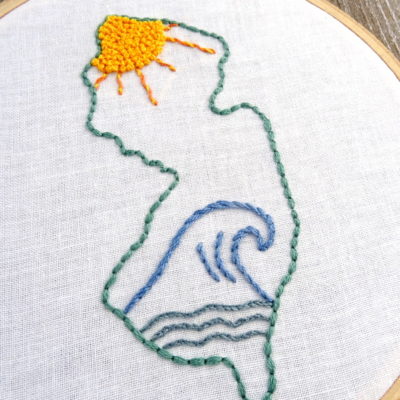 New Jersey State Hand Embroidery Pattern