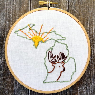 Michigan State Hand Embroidery Pattern