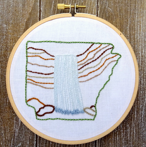 Arkansas State Hand Embroidery Pattern