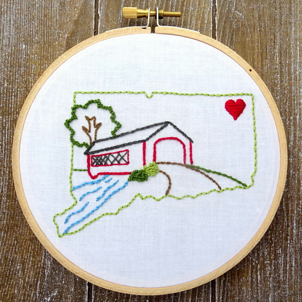 Connecticut State Hand Embroidery Pattern